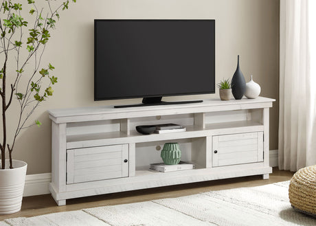 Payne Distressed White 70" TV Stand - Ornate Home