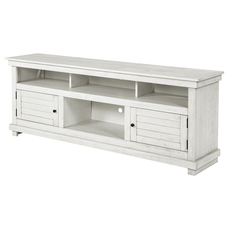 Payne Distressed White 70" TV Stand - Ornate Home