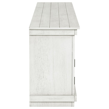 Payne Distressed White 70" TV Stand - Ornate Home