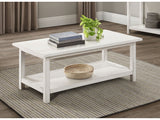 Payne Distressed White Coffee Table - Ornate Home