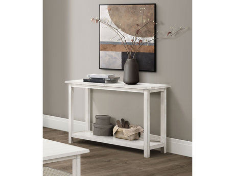 Payne Distressed White Console Table - Ornate Home