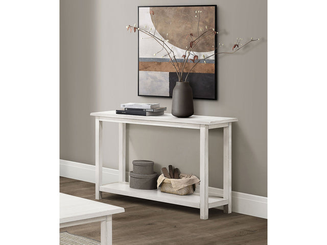 Payne Distressed White Console Table - Ornate Home