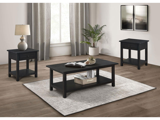 Payne Java 3-piece Coffee and 1-drawer End Table Set - Ornate Home