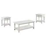 Payne White 3-piece Coffee and 1-drawer End Table Set - Ornate Home