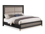 Payson Black/Brown Queen Panel Bed - Ornate Home