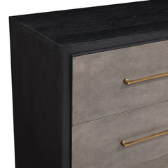 Payson Black/Brown Upholstered Panel Bedroom Set - Ornate Home