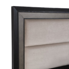 Payson Black/Brown Upholstered Panel Bedroom Set - Ornate Home