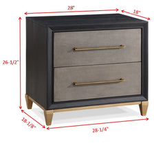 Payson Black/Brown Upholstered Panel Bedroom Set - Ornate Home