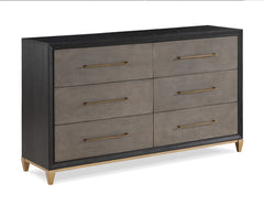Payson Black/Brown Upholstered Panel Bedroom Set - Ornate Home