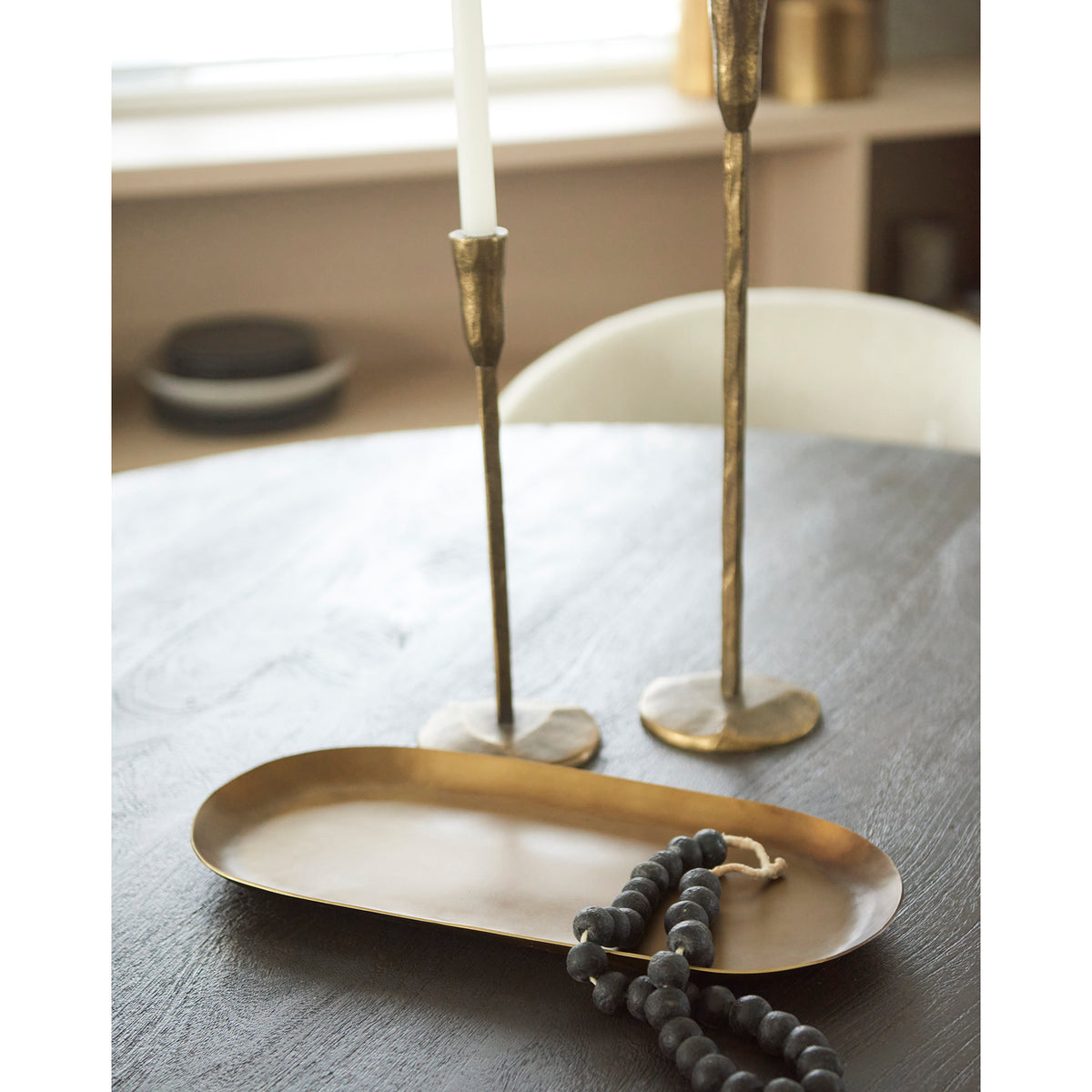 Payson Brass Aluminum Candle Tray - Ornate Home