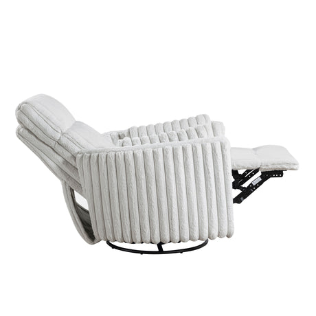 Payton Beige Swivel Glider Reclining Chair - Ornate Home