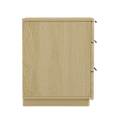 Payton Nightstand in Natural Oak and Black - Ornate Home