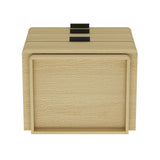 Payton Nightstand in Natural Oak and Black - Ornate Home