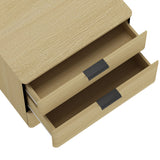 Payton Nightstand in Natural Oak and Black (set of 2) - Ornate Home