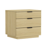 Payton Nightstand in Natural Oak and Black (set of 2) - Ornate Home