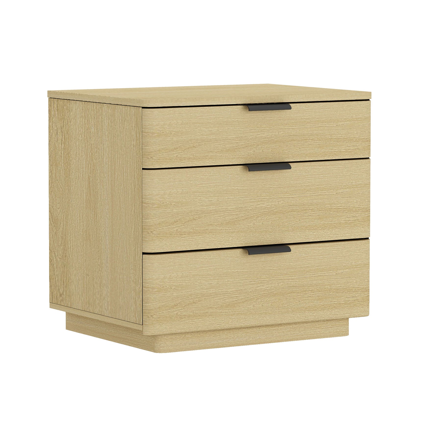 Payton Nightstand in Natural Oak and Black (set of 2) - Ornate Home