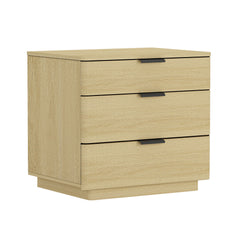 Payton Nightstand in Natural Oak and Black (set of 2) - Ornate Home