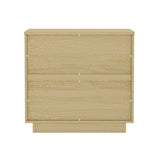 Payton Nightstand in Natural Oak and Black (set of 2) - Ornate Home