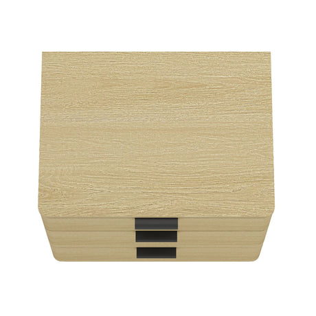 Payton Nightstand in Natural Oak and Black (set of 2) - Ornate Home