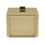Payton Nightstand in Natural Oak and Black (set of 2) - Ornate Home