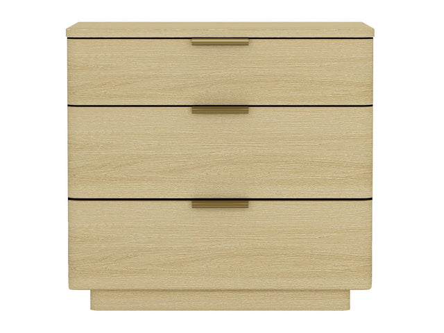 Payton Nightstand in Natural Oak and Gold - Ornate Home