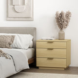 Payton Nightstand in Natural Oak and Gold - Ornate Home