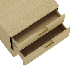 Payton Nightstand in Natural Oak and Gold - Ornate Home