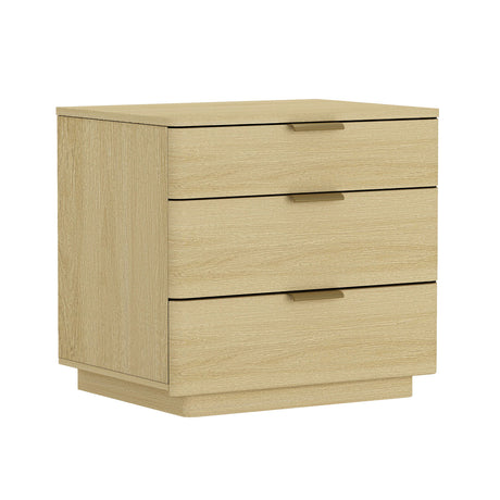 Payton Nightstand in Natural Oak and Gold - Ornate Home