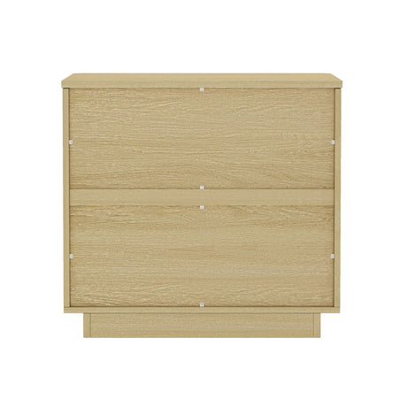 Payton Nightstand in Natural Oak and Gold - Ornate Home