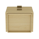 Payton Nightstand in Natural Oak and Gold - Ornate Home