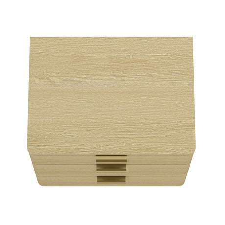 Payton Nightstand in Natural Oak and Gold (set of 2) - Ornate Home