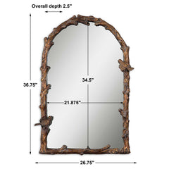 Paza Antique Gold Arch Mirror - Ornate Home