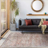 Peach Noda Vintage Washable Area Rug - Clearance - Ornate Home