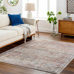 Peach Noda Vintage Washable Area Rug - Clearance - Ornate Home