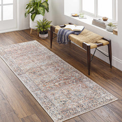 Peach Noda Vintage Washable Area Rug - Clearance - Ornate Home