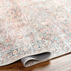 Peach Noda Vintage Washable Area Rug - Clearance - Ornate Home