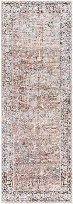 Peach Noda Vintage Washable Area Rug - Clearance - Ornate Home