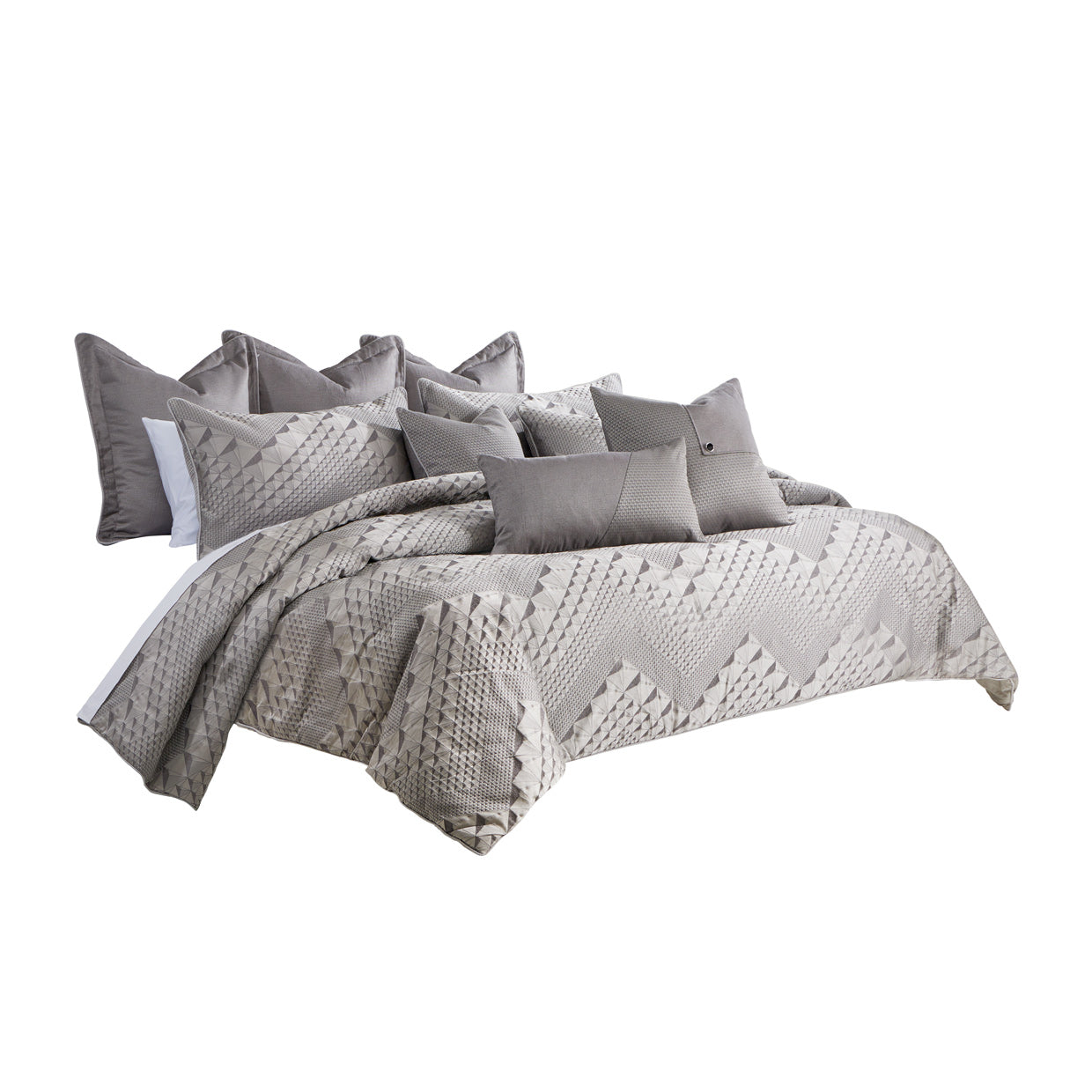 Peak View Taupe Comforter Set - Ornate Home