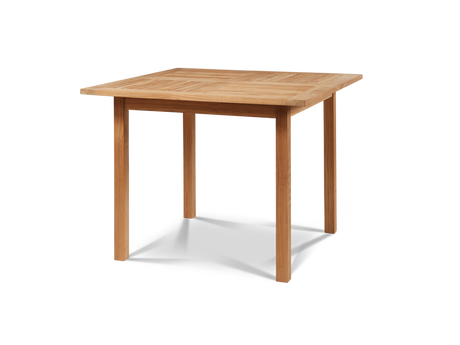 Pearl 5-Piece Square Teak Taupe Outdoor Dining Set with Stacking Armchairs - Ornate Home