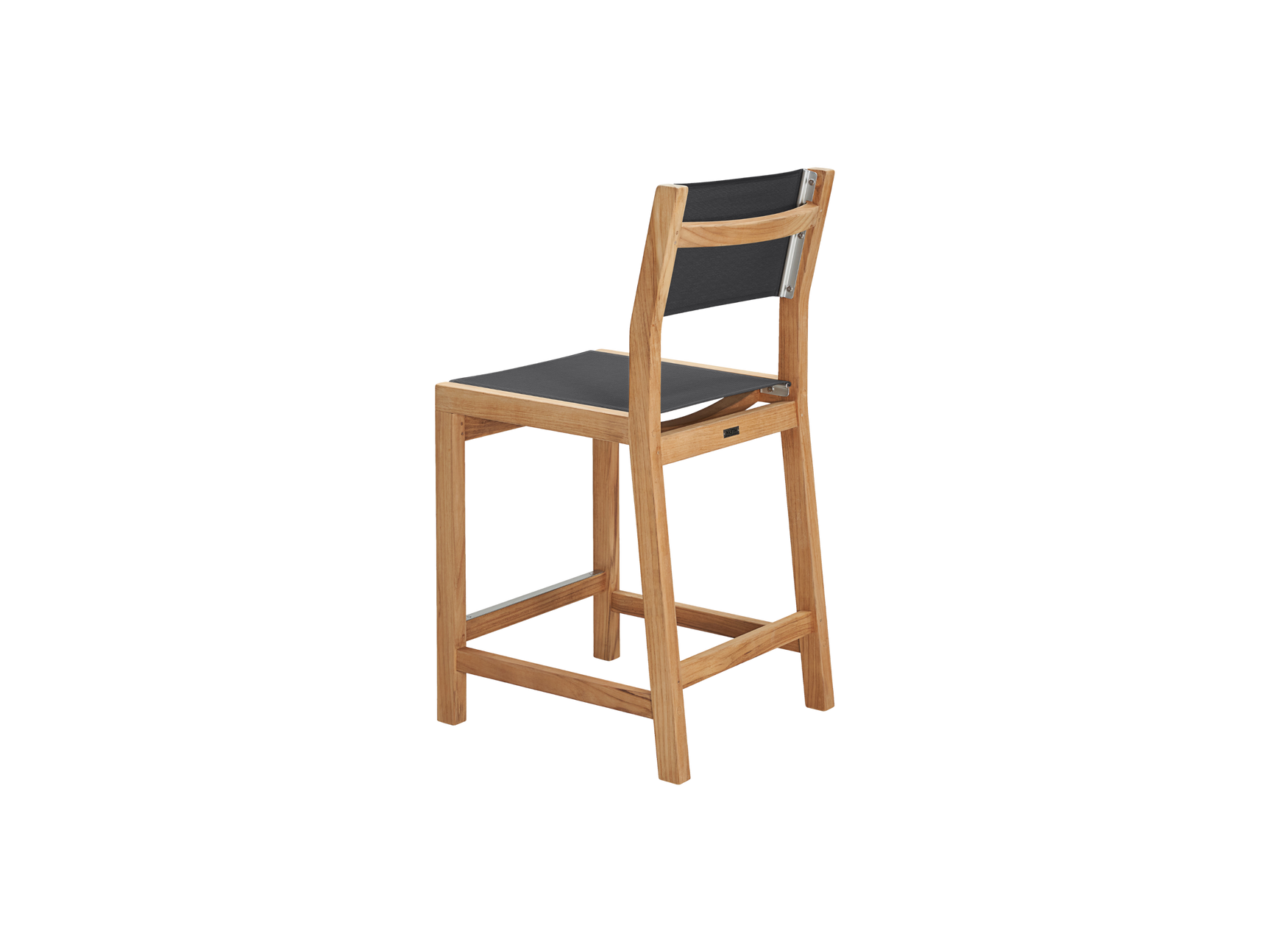 Pearl 7-Piece Rectangular Teak Black Outdoor Counter Height Dining Set - Ornate Home