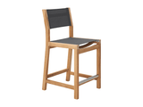 Pearl Teak Black Outdoor Counter Height Dining Chair - Ornate Home
