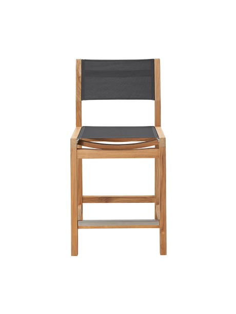 Pearl Teak Black Outdoor Counter Height Dining Chair - Ornate Home