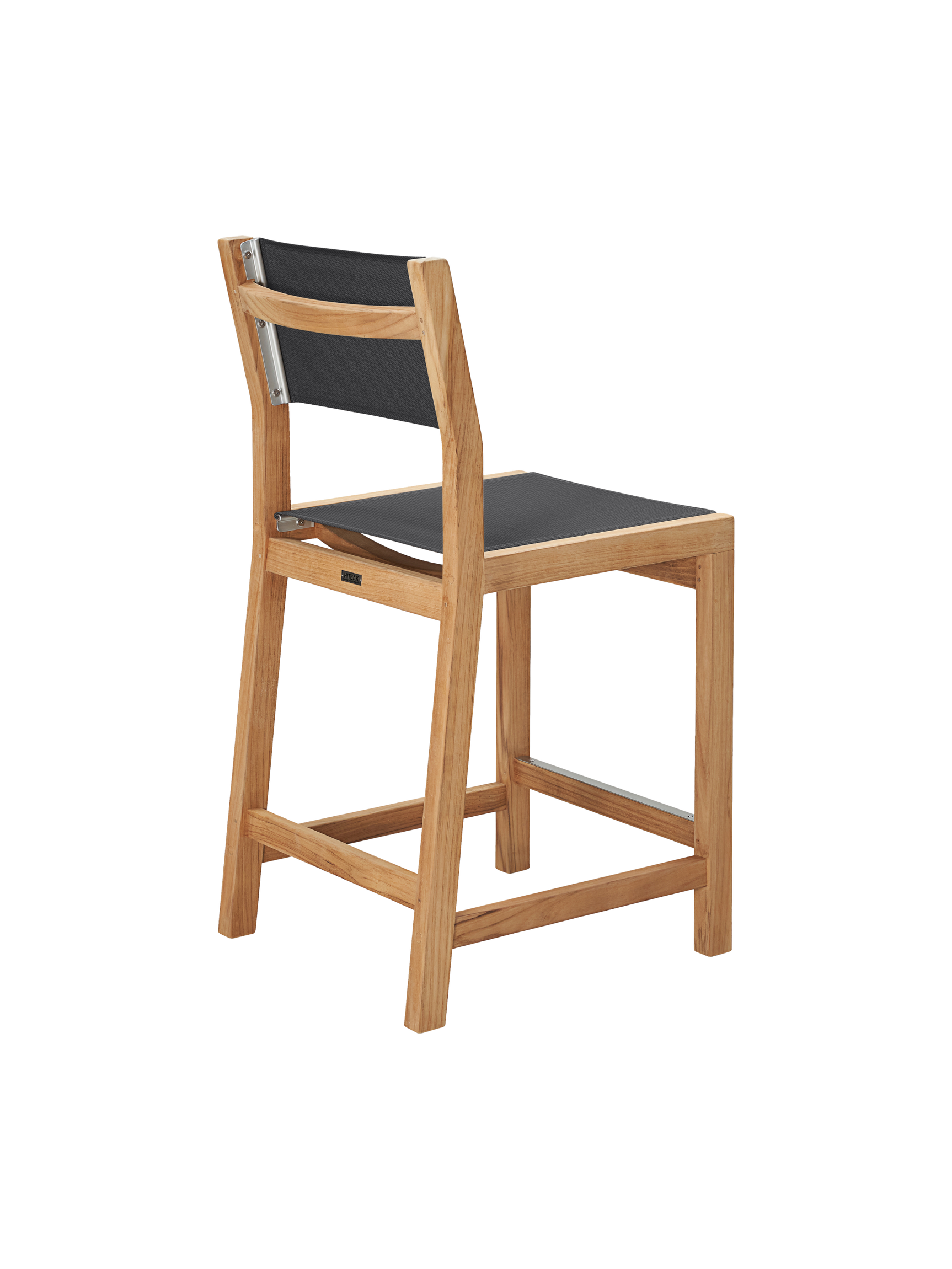 Pearl Teak Black Outdoor Counter Height Dining Chair - Ornate Home