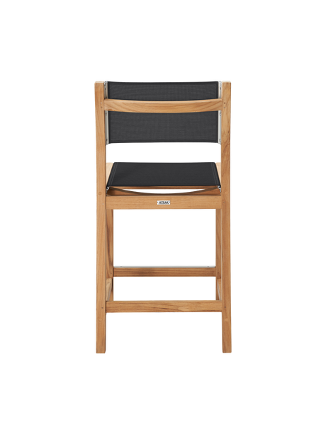 Pearl Teak Black Outdoor Counter Height Dining Chair - Ornate Home