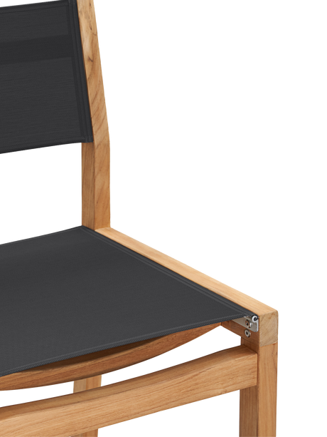 Pearl Teak Black Outdoor Counter Height Dining Chair - Ornate Home