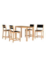 Pearl Teak Black Outdoor Counter Height Dining Chair - Ornate Home