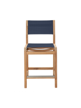 Pearl Teak Blue Outdoor Counter Height Dining Chair - Ornate Home