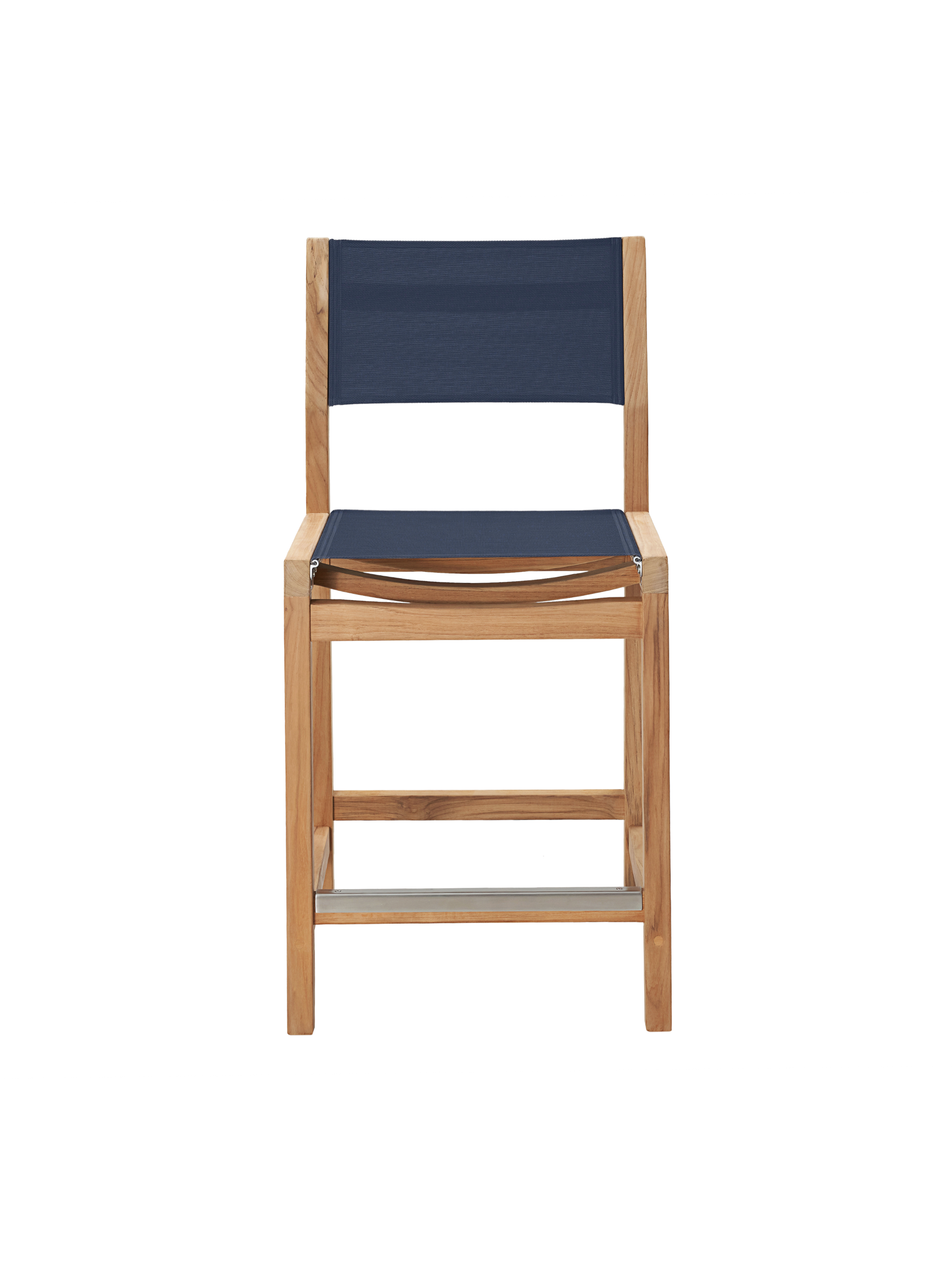 Pearl Teak Blue Outdoor Counter Height Dining Chair - Ornate Home