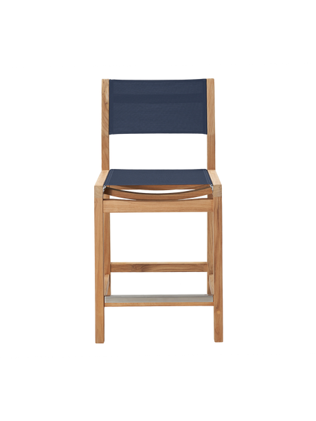 Pearl Teak Blue Outdoor Counter Height Dining Chair - Ornate Home