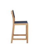 Pearl Teak Blue Outdoor Counter Height Dining Chair - Ornate Home